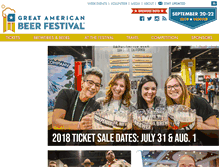 Tablet Screenshot of greatamericanbeerfestival.com